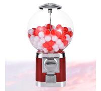 Zowdrix Distributeur Automatique De Capsules, 100 Boules Vides, Grand Distributeur De Boules De Chewing-Gum, sans Monnaie, Machine De Stockage De Capsules De Café pour La Maison Red
