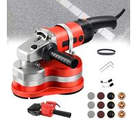 Zowdrix Meuleuse d'angle éLectrique à Trois TêTes, Ponceuse-Polisseuse sans Soudure à 90° avec 4 Disques Abrasifs pour Le Meulage Et Le Polissage D