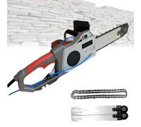 Zowdrix Scie à ChaîNe éLectrique pour BéTon, avec ChaîNe DiamantéE Et Refroidissement à l'eau, Machine De Coupe Humide Portative, pour Granit, BéTon, Brique 35CM