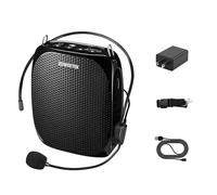 ZOWEETEK Mini amplificateur de Voix Portable Rechargeable avec Microphone Filaire et Ceinture, Prend en Charge Le Format MP3 Audio pour Enseignants, Chant, entraîneur, présentation, Guide Touristique