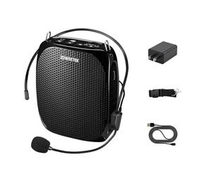 ZOWEETEK Mini amplificateur de Voix Portable Rechargeable avec Microphone Filaire et Ceinture, Prend en Charge Le Format MP3 Audio pour Enseignants, Chant, entraîneur, présentation, Guide Touristique