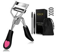 Zowor Recourbe-cils avec peigne adapté à toutes les formes d'yeux, courbe-cils incurvé, naturel et durable, cadeau de maquillage pour femme, noir