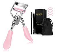 Zowor Recourbe-cils avec peigne pour toutes les formes d'yeux, recourbe-cils naturel et durable pour femme (rose)