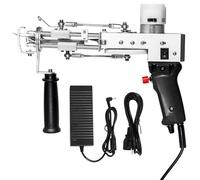 zowwfast Pistolet à touffeter 2 en 1 pour tapis avec machine à touffeter à poils coupés ou bouclés, pistolet à tapis pour tissage à grande vitesse de tapis