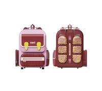 zoy zoii Sac à dos scolaire pour enfant avec dos ergonomique, réflecteurs et design spatial - Bleu et rose, rose, L, Classique