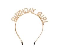ZOYA Premium Bandeau à cheveux doré « Birthday Girl » - Idéal pour les anniversaires et les occasions spéciales pour les filles