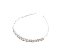 ZOYA Premium Bandeau à cheveux en argent avec strass - Décoration élégante et confortable pour les filles