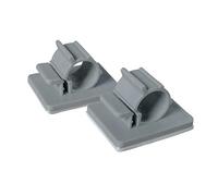Zoyay 1/4" Tuyau d’Alimentation en Eau Tube Clips de Auto Adhésif 6.35mm, Fixation sans clou colliers de serrage pour Réfrigérateurs Style Américain et Européen eau tuyau-gris (20pcs)