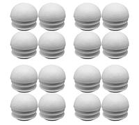Zoyay Blanche Moitié Sphérique Nervurés Bouchon en Plastique Embout à lamelles pour tubes, Rond Capuchon pour Pied de Chaisse/Meuble/Trampoline/Armoire/Étagère/Chaise etc-28mm_16pcs