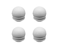 Zoyay Blanche Moitié Sphérique Nervurés Bouchon en Plastique Embout à lamelles pour tubes, Rond Capuchon pour Pied de Chaisse/Meuble/Trampoline/Armoire/Étagère/Chaise etc-4 pièces_25mm