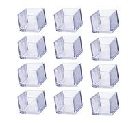 Zoyay Chaise Casquettes de Embout Caoutchouc Antidérapant Protection en Pieds Transparent Silicone Tampon Table Pied de Meubles Protecteur Anti-Scratches-Square (12 pcs)_45 * 45mm