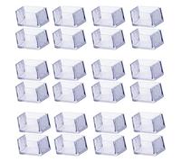 Zoyay Extensible Chaise Casquettes de Embout Caoutchouc Antidérapant Protection en Pieds Transparent Silicone Tampon Table Jambes Pied de Meubles Protecteur Anti-Scratches-Rectangle (24 pcs)_15 * 30mm