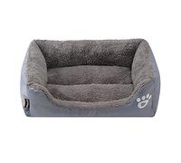 Zoyay Lit Chien/Panier pour Chien Coussin Animal de Compagnie, Réutilisable Quatre Saisons Universal Matelas Chats et Chien, Canapés Chenils Extra-Doux Confortable-Gris_M