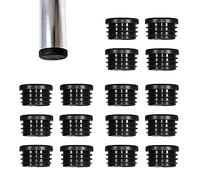 Zoyay Nervurés Bouchon Rond en Plastique Embout à lamelles pour tubes,Capuchon pour Pied de Chaisse/Meuble/Trampoline/Armoire/Étagère/Chaise etc-25mm_16pcs