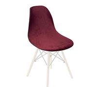 Zoyay Velours Housses de Chaise de Aalle à Manger Couverture de Chaise Extensible Scandinaves Universelle sans Housse de Fauteuil sur Le Côté pour Cuisine Salon Bureau,vin Rouge,2PCS