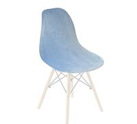 Zoyay Velours Housses de Chaise de Aalle à Manger Couverture de Chaise Extensible Scandinaves Universelle sans Housse de Fauteuil sur Le Côté pour Cuisine Salon Bureau,Bleu Clair,2PCS