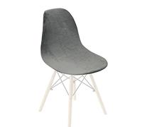 Zoyay Velours Housses de Chaise de Aalle à Manger Couverture de Chaise Extensible Scandinaves Universelle sans Housse de Fauteuil sur Le Côté pour Cuisine Salon Bureau,Gris,2PCS