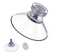 Zoyay Verre Ventouse Grande 10 x Silicone Ventouses 40/50/60mm avec Filetage M4x10mm avec écrous Moletés Transparent pour Voiture, Camping, Vitre, Pare-Solei-40mm