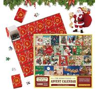 ZOYDP Calendrier De lAvent Puzzle 2024, 1000 Pieces Calendrier Avent Puzzle, Puzzle Calendrier de lAvent, Calendrier de l Avent Puzzle, Calendrier de Lavent Puzzle pour Adultes Enfants