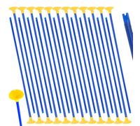 ZOYDP Flèche Ventouse 42cm, 24 Pièces Flèche Ventouse Tir a lArc en ABS pour Garçons et Filles pour Sébutant, Bleu Flèche Ventouse pour Arc pour Jeux De Sport, Jouets pour Enfants