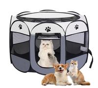 ZOYDP Parc pour Chien 73 x 73 x 43cm, Pliable Enclos Intérieur, Portable pour Chiot, Chat, Lapin, Cochon d'Inde - Rose