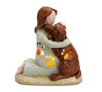 Zoyiancy Figurines de chien ange, sculpture en résine peinte à la main, décoration d'intérieur, décoration d'intérieur, cadeau commémoratif de condoléances pour les amoureux des chiens, propriétaires