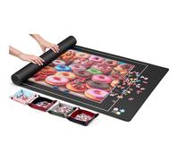 ZOYIDOUX Tapis Puzzle 1500 pièces - Surface Lisse Polyester, Base Antidérapante, Rouleau Mousse, 6 Plateaux, Sac Transport