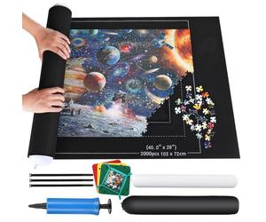 ZOYIDOUX Tapis Puzzle Rouleau Feutre,Tapis Puzzle 2000 pièces,Tapis de Rangement pour Puzzle,Tapis de Puzzle Portable,Couverture pour Voyage Sac de Rangement