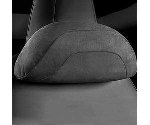 ZoylLa Appuie-tête de Voiture, Support Lombaire pour Tesla Model Y Juniper 2025 Coussin de Nuque, Coussin Lombaire, Dossier de siège, Accessoires en Coton,Headrest-Black A