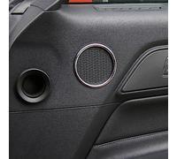 ZoylLa Nouveauté Porte Haut-Parleur Anneau revêtement d'habillage évent Cadre de Sortie ABS Fiber de Carbone pour Ford Mustang 2015-2020 Accessoires de Voiture,Chrome Style