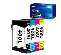 Zoyood 408XL 408L Cartouche d'encre Compatible avec Epson 408 XL Cartouche Encre pour Workforce Pro WF-C4810DTWF WF-C4310DW WF-C4810 WF-C4310 Imprimantes (Lot de 4, Noir Cyan Magenta Jaune)