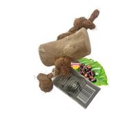 Zoys Corde en noix de coco pour chien de plus de 15 kg - Sans caféine - Faible dispersion - Favorise le nettoyage des dents - Jouet robuste et durable pour chien