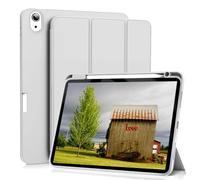 ZOYU Coque pour iPad Air 11 Pouces 2025 M3/M2 2024 7e/6e/5e/4e génération, étui avec Support pour Stylet pour iPad Air 11/10,9 Pouces 2022/2020, Compatible avec Pencil Pro/2e génération, Gris