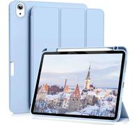 ZOYU Coque pour iPad Air 11 Pouces 2025 M3/M2 2024 7e/6e/5e/4e génération, étui avec Support pour Stylet pour iPad Air 11/10,9 Pouces 2022/2020, Compatible avec Pencil Pro/2e génération, Bleu Ciel