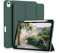 ZOYU Coque pour iPad Air 11 Pouces 2025 M3/M2 2024 7e/6e/5e/4e génération, étui avec Support pour Stylet pour iPad Air 11/10,9 Pouces 2022/2020, Compatible avec Pencil Pro/2e génération, Vert Foncé