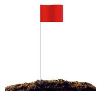 Zozen 100 paquet drapeau marqué rouge, 38 x 10 x 13 cm, drapeau de pelouse/paysage/marqué pelouse/d'enquête/d'irrigation.