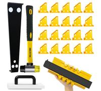 Zozen Kit pose/coupe parquet, outils revêtement sol en vinyle professionnel-bloc de tapping avec poignée, jauge de contour 10 ", tire lame parquet, espaceurs plancher 2 en 1, maillet en.