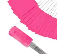 Zozen Lot de 100 drapeaux de marquage, roses - 38,1 x 10,2 x 12,7 cm, drapeaux de pelouse, drapeaux de paysage, drapeaux de marquage pour pelouse, drapeaux d'enquête, drapeaux d'irrigation, assortis