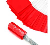 Zozen Lot de 100 drapeaux de marquage rouges, inscriptibles/38,1 x 10,2 x 12,7 cm, drapeaux de jardin pour pelouse, irrigation, paysage, arroseur, arrosage et dressage de chien.