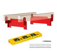 Zozen Lot de 2 supports de guidage en métal pour tronçonneuse avec niveau et vis, utilisés pour le bois de 5 x 10 cm et les bûches de 7,6 à 91,4 cm de diamètre, bon assistant pour tronçonneuse.