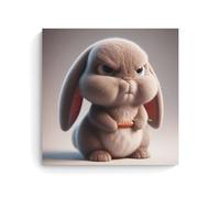 ZOZO HOUSE Angry Little Gray Lapin Art mural 60 x 60 cm