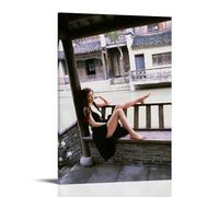 ZOZO HOUSE Girl on The Bench Under The Pavilion by The River Art mural 60 x 90 cm