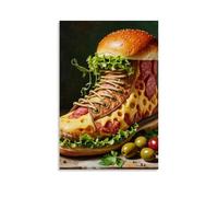 ZOZO HOUSE Shoes Made of Bread And Vegetables Image Print 60 x 90 cm