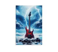 ZOZO HOUSE The Guitar on The Sea Was Struck by Lightning Toile 30 x 45 cm
