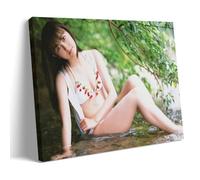 ZOZO HOUSE Toile modèle Girl Sitting in The Water by The River - 20 x 30 cm