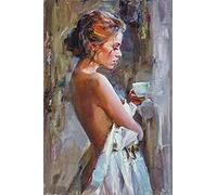 ZOZOIN Peinture Par Numéros Kits Sexy Dos Nu Femme Peinture Par Numéros Pour Adultes Et Enfants DIY Peinture À L'huile Cadeau Kits 40x40cm