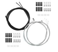 ZoZoMaiy 2 Jeux de Cable Frein Velo Kit de Remplacement du Cable de Frein Vélo pour Vélo de Mountain Route Vélo Avec Tuyau de Câble de Boîtier Extérieur/Joint Torique