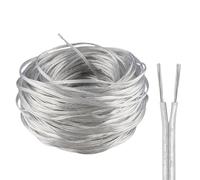 ZoZoMaiy Câble flexible en PVC transparent 35 m, toron, 2 fils transparent, 24 AWG, câble électrique en cuivre étamé, câble LED, diamètre extérieur 1,8 x 3,6 mm, pour appareils ménagers à faible