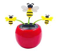 ZOZOSEP Cadeau Enfant Abeille alimenté Solaire Flip Flap Bee Jouet pour Voiture Tableau de Bord décor