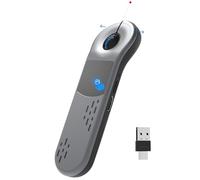 ZOZVO Air Mouse rechargeable pour PC/iOS/Android avec pavé tactile sans fil PPT présentateur avec Bluetooth 2.4G, fonctionne avec PowerPoint/Keynote/TikTok/Camera/Kindle App (Argent)